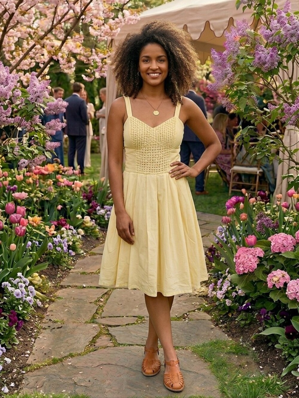 French Connection 100% Cotton Yellow Dress 2 Woven Bodice Exposed Zipper Sun